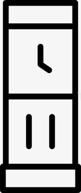 树藤墙壁复古钟模拟家具图标图标