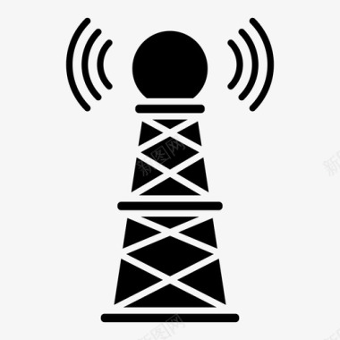 101塔信号塔通信新闻图标图标