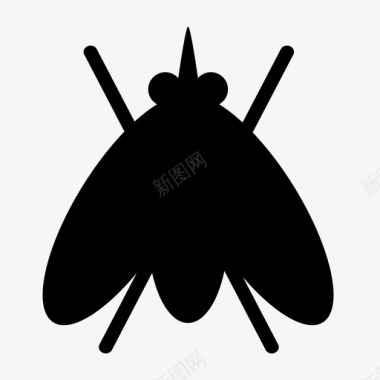 苍蝇虫子蚊虫图标图标