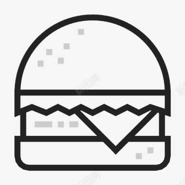 芝士汉堡小面包图标图标
