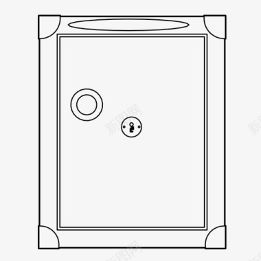 保险柜和钱矢量插画保险箱银行钱图标图标