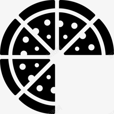 披萨快餐香肠披萨图标图标