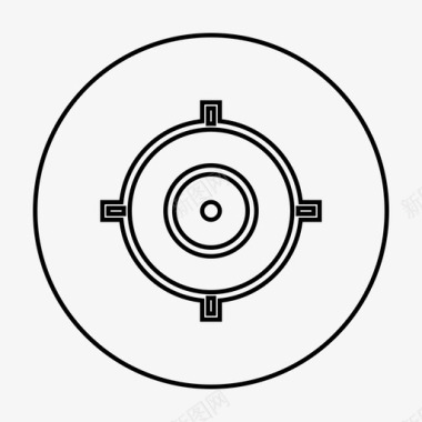 狙击准星靶子靶心抓捕图标图标