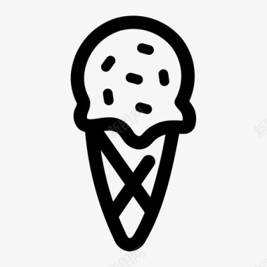 冷饮冰淇淋冷饮蛋卷图标图标