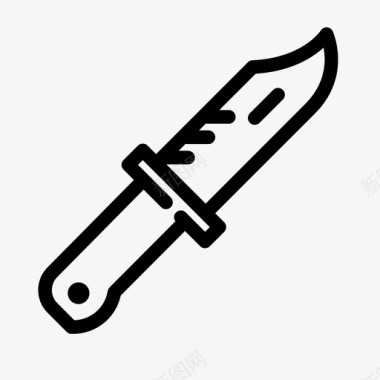 刀刺刀钢制武器图标图标
