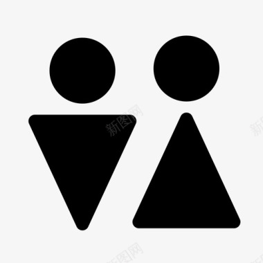 男人女人浴室洗手间图标图标