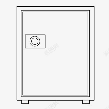保险柜和钱矢量插画保险箱银行钱图标图标