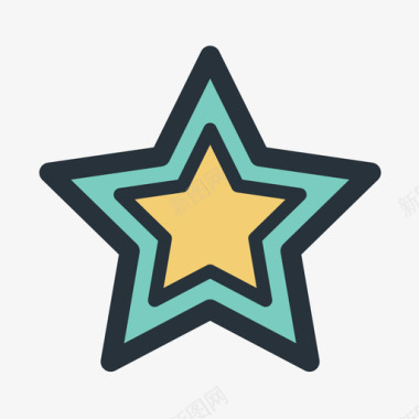 色块撒花色块－星号图标