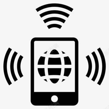 手机优惠卷wifi信号手机信号移动图标图标