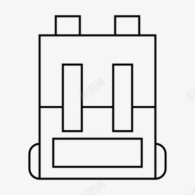 户外运动背包背包露营学校图标图标