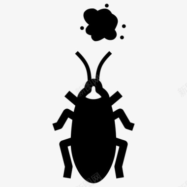 害虫蟑螂小虫昆虫图标图标