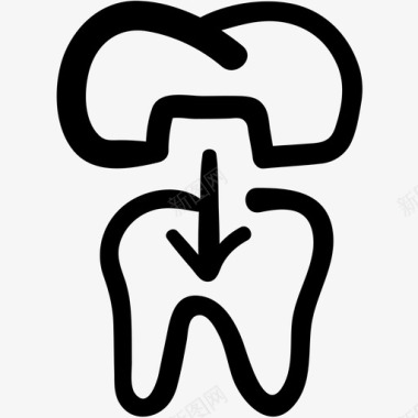 牙冠牙科治疗牙医图标图标