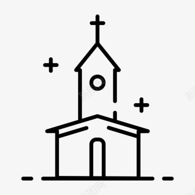 庆典边框教堂天主教小教堂图标图标