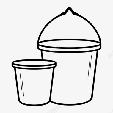 桶容器垃圾图标图标