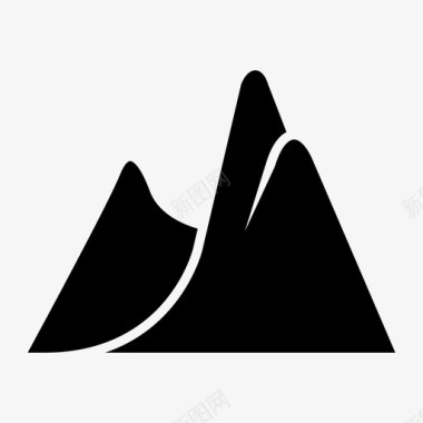 山山岩石地形图标图标