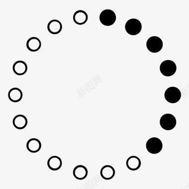 圆圈十分之四充电图表图标图标
