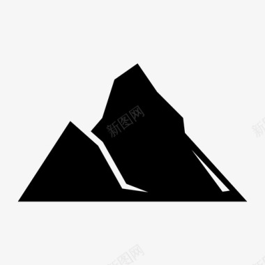山体山峰岩图标图标