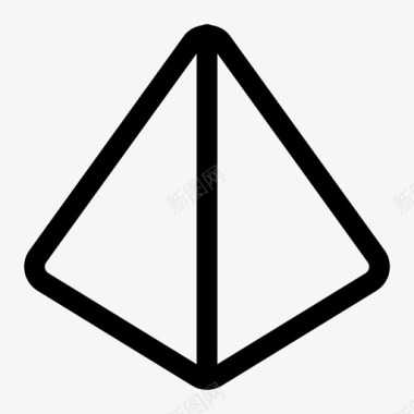 玻璃金字塔棱镜3d几何体图标图标