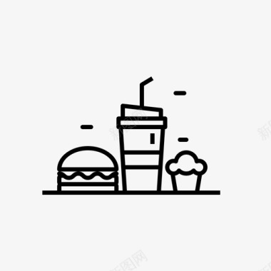 食品和饮料汉堡蛋糕图标图标