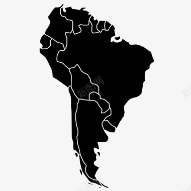 北美南美地图南美洲大陆国家图标图标