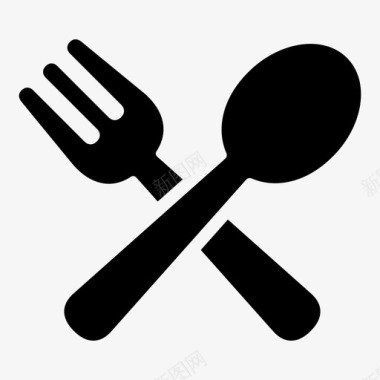 厨房置物架吃饭叉子勺子图标图标