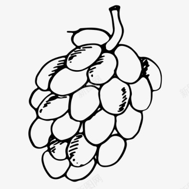 葡萄新鲜水果图标图标