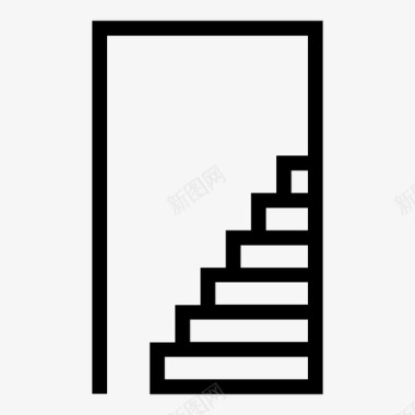 楼梯爬门图标图标