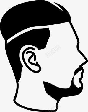 男性削发理发男性图标图标