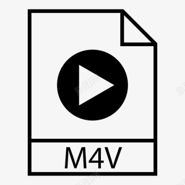 视频文件类型m4v图标图标