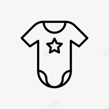 婴儿身体儿童衣服图标图标