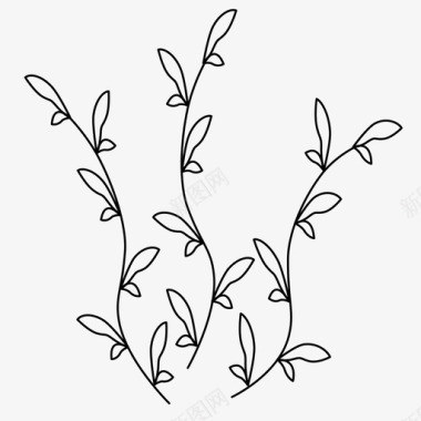 植物树枝树叶图标图标