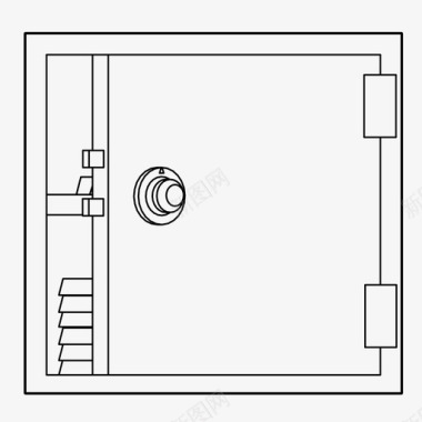 保险柜和钱矢量插画保险箱银行钱图标图标