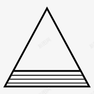 三角形线十分之二图表图形图标图标