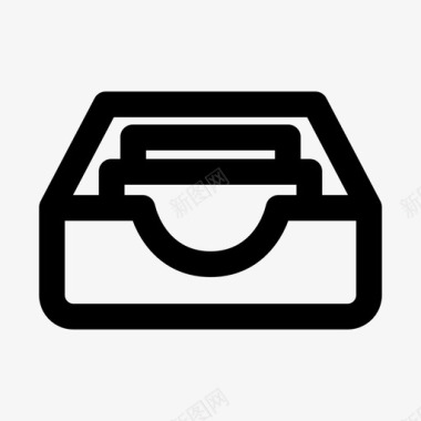 案板托盘收件箱通讯电子邮件图标图标