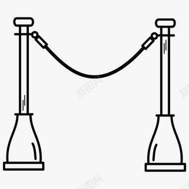 套马绳障碍绳街区博物馆图标图标