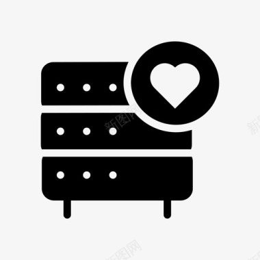 服务器收藏夹心脏网络图标图标