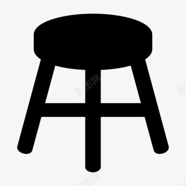 木制座椅椅子家具图标图标