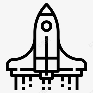 宇宙飞船发射火箭图标图标