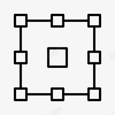 方形装饰画区域选择土地标记图标图标