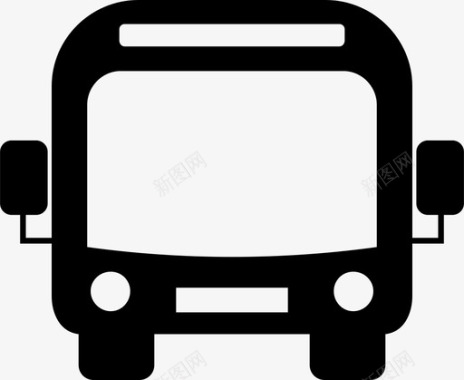 公共交通标识公共汽车公共汽车学校驾驶图标图标