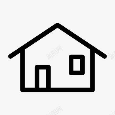 黑色房子家小屋房子图标图标