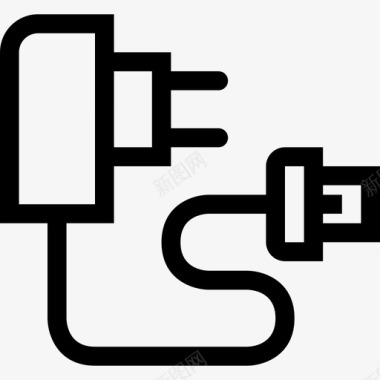充电器背景充电器电缆电力图标图标