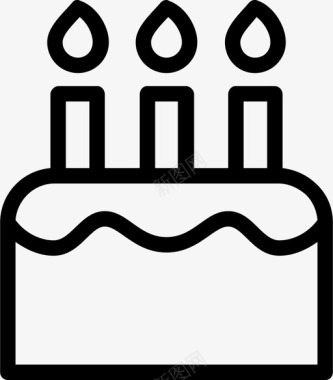 生日蛋糕庆祝生日快乐图标图标
