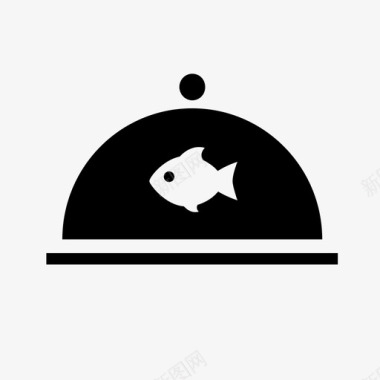 海鲜晚餐鱼佩斯卡塔利亚菜图标图标