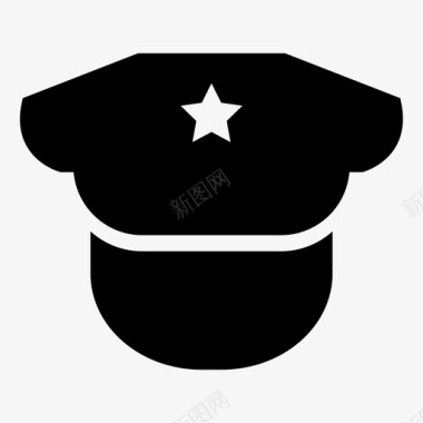 士兵上尉帽子图标图标