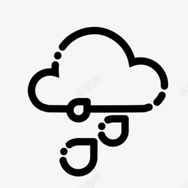 下雨云水图标图标