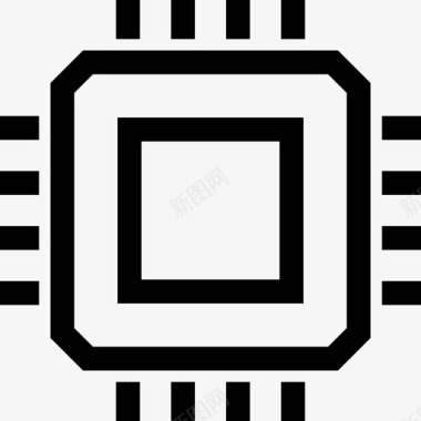 电脑晶片中央处理器微晶片图标图标