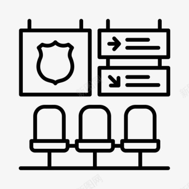 法院开庭派出所法院执法图标图标