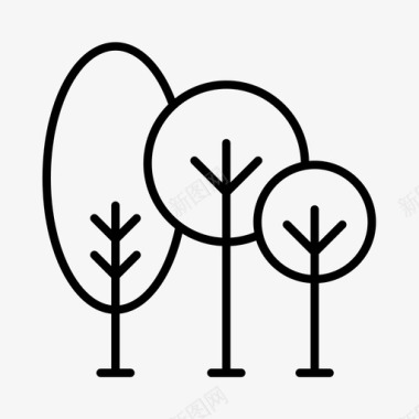 树木户外植物图标图标