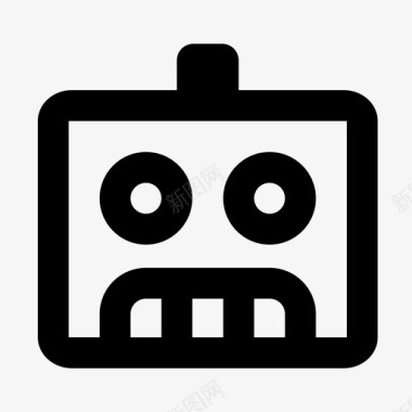 机器人自动机器人头图标图标